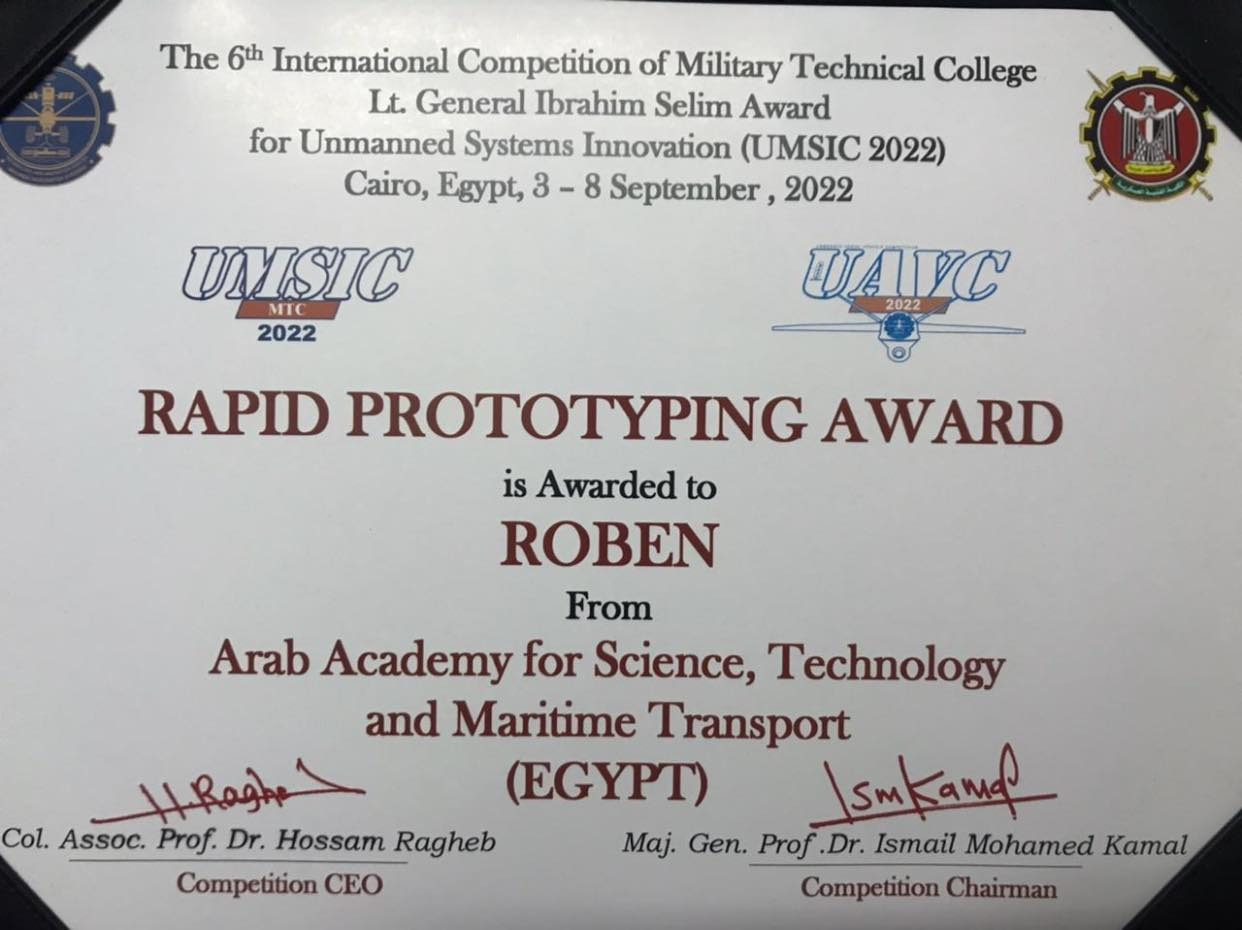 Rapid Prototyping Award at ICMTC UAVC 2022